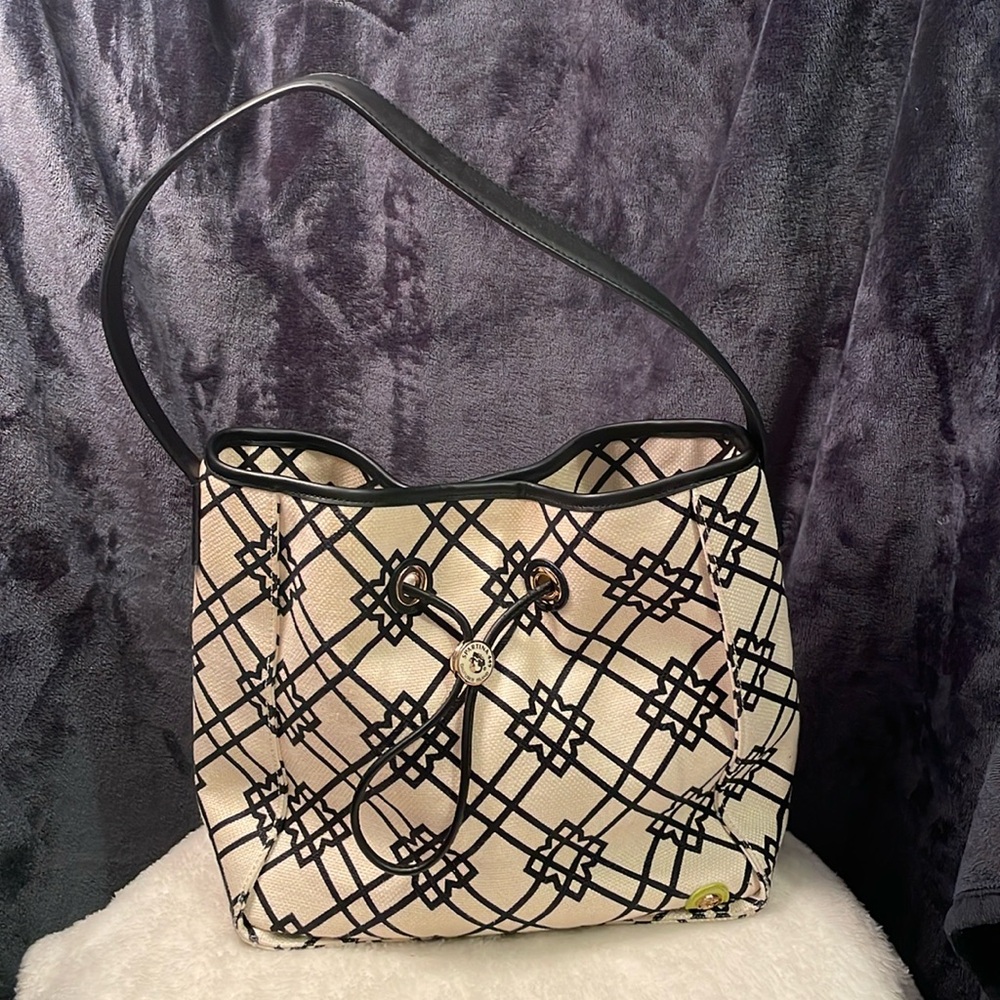 Spartina 449 Daufuskie Island natural line n and leather purse